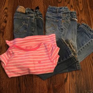 Children’s place jeans sizes 5 and 5t. Shirt 5t